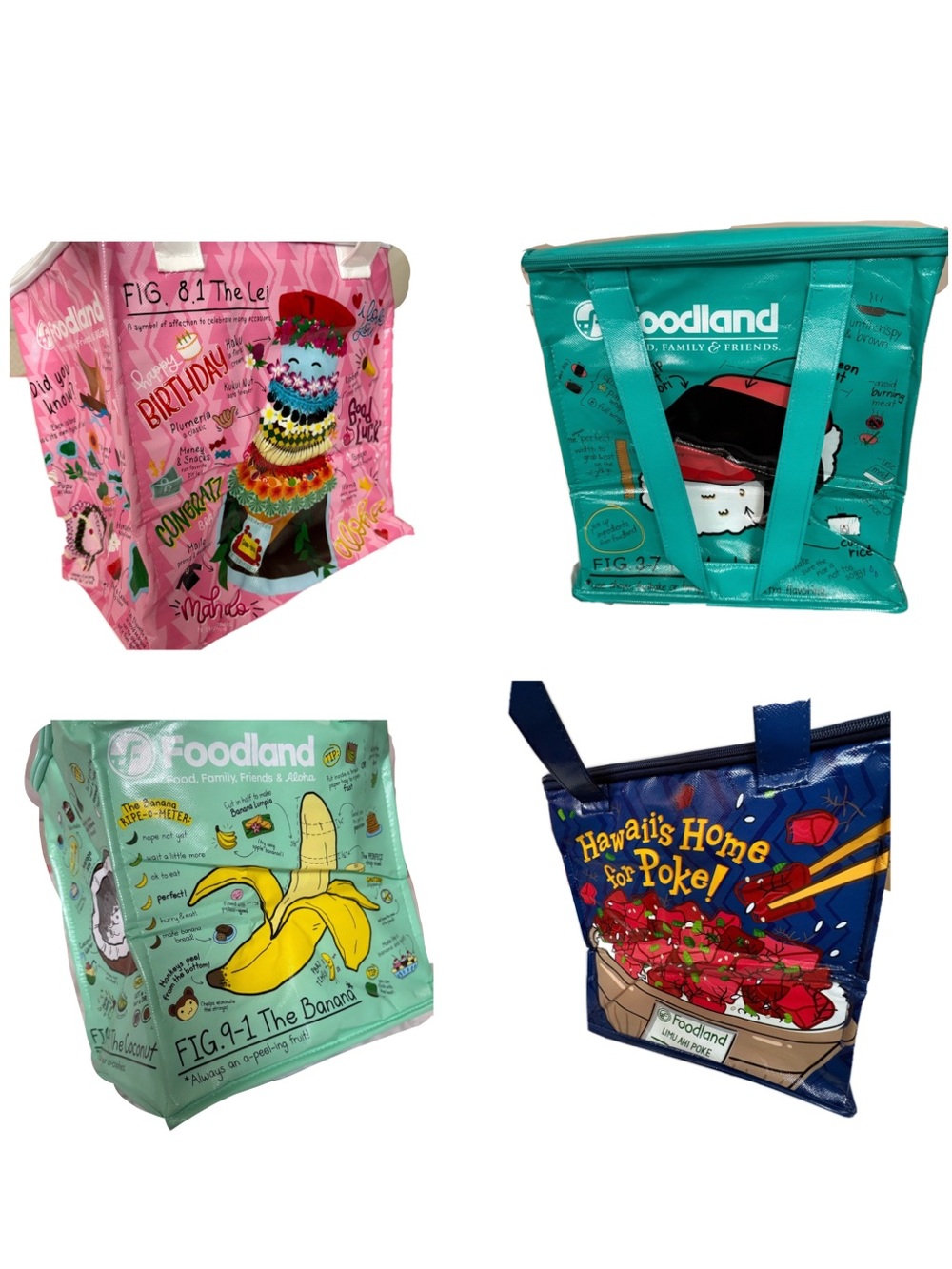 **Set of 4** BRAND NEW Foodland Hawai’i Reusable Insulated Bags